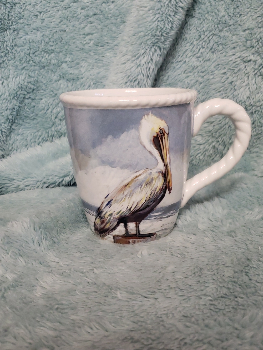 Mug Certified International White Ceramic Dishware Marked Susan Winget
